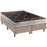 Cama Box Queen: Colchão Espuma Paropas D33 Pasquale Plus + Base Crc Suede Clean(158x198)