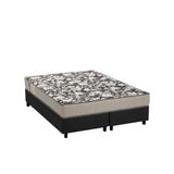 Cama Box Queen: Colchão Espuma Ortobom Physical Ultra Resistente + Base Crc Suede Gray(158x198)