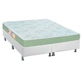 Cama Box King: Colchão Espuma Castor D33 Sleep Max + Base Crc Courano White(193x203)