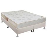 Cama Box King: Colchão Espuma Castor D33 Sleep Max Relax + Base Crc Courano White(193x203)