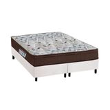 Cama Box Queen: Colchão Espuma Ortobom D45/ep Fort Tech Iso 150 Mega Firme + Base White(158x198)