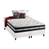 Cama Box Queen: Colchão Molas Masterpocket Ensacadas Anjos Classic + Base Branco(158x198)