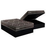 Cama Box Baú Casal: Colchão Molas Ensacadas Paropas Masterpocket Previlege + Base Black(138x188)