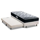 Cama Box C/auxiliar Solteiro: Colchão Ortopédico Probel D33/ep Tech1500 + Base Branco(88x188)