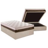 Cama Box Baú Casal: Colchão Molas Masterpocket Ensacadas Plumatex Personalle + Base Clean(138x188)