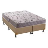 Cama Box Queen: Colchão Ortopédico Herval D28/ag65 Black + Base Crc Suede Clean(158x198)