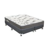 Cama Box Queen: Colchão Espuma D33 Ortobom Light + Base Crc Suede Gray(158x198)