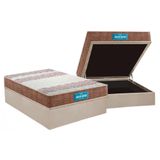 Cama Box Baú Casal: Colchão Ortopédico Probel D33 / Ep Plus Double Face + Base Clean(138x188)