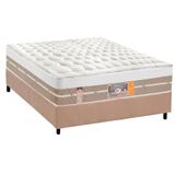 Cama Box Casal: Colchão Molas Castor Pocket Silver Star Air Max 3d + Base Crc Suede Clean(138x188)