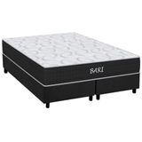 Cama Box King: Colchão Espuma Orthoflex D45 Bari + Base Crc Suede Gray(193x203)