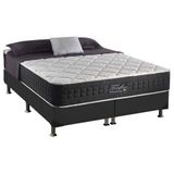 Cama Box Queen: Colchão Molas Ensacadas Anjos Masterpocket Fort Flex + Base Crc Suede Gray(158x198)