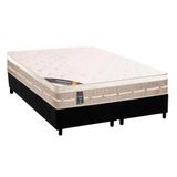 Cama Box King: Colchão Molas Castor Tecnopedic Premium + Base Crc Suede Black(193x203)