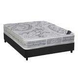 Cama Box Casal: Colchão Molas Castor Pocket Super Luxo Látex Plush Slx + Base Gray(138x188)