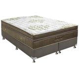 Cama Box King: Colchão Molas Superpocket Ensacadas Ortobom Gold Ultragel + Base Cinza(186x198)