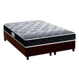 Cama Box Queen: Colchão Espuma D33 Probel /ep Advanced Tech1500 + Base Crc Suede Brown(158x198)