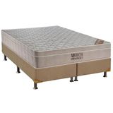 Cama Box Queen: Colchão Molas Ensacadas Ortobom Fort Airtech Spring + Base Clean(158x198)