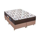 Cama Box Queen: Colchão Ortopédico Polar D28/ep Anatômico Orthoface + Base Rústico Clean(158x198)