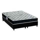 Cama Box King: Colchão Espuma Probel D45/ep Advanced Tech2000 Plus + Base Crc Suede Black(193x203)