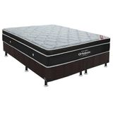 Cama Box King: Colchão Molas Ensacadas Ortobom Superpocket Elegant + Base Crc Suede Black(186x198)