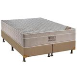 Cama Box Queen: Colchão Molas Ensacadas Ortobom Fort Airtech Spring + Base Clean(158x198)