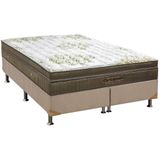 Cama Box Queen: Colchão Molas Superpocket Ensacadas Ortobom Gold Ultragel + Base Bege(158x198)