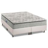 Cama Box Queen: Colchão Espuma D33 Anjos Orthosono + Base Crc Courano White(158x198)