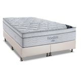 Cama Box Queen: Colchão Molas Ensacadas Ortobom Superpocket Freedom + Base White(158x198)