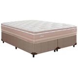 Cama Box King: Colchão Molas Herval Maxspring Nesser + Base Crc Courano Clean(193x203)