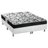 Cama Box King: Colchão Espuma Probel Advanced + Base Crc Courano White(193x203)