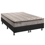 Cama Box Queen: Colchão Molas Ensacadas Paropas Masterpocket Esplêndido + Base Gray(158x198)