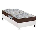 Cama Box Solteiro: Colchão Ortopédico Ortobom D45/ep Fort Tech Iso 150 + Base White(88x188)