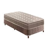 Cama Box Solteiro: Colchão Espuma D33 Paropas /ep Confort Ultra Firme + Base Fantasy Brown(88x188)