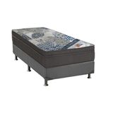 Cama Box Solteiro: Colchão Molas Ensacadas Ortobom Superpocket Iso Firme + Base Gray(78x188)