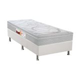 Cama Box Solteiro: Colchão Espuma D45 Castor Sr Victory + Base Crc Courano White(88x188)