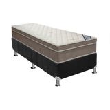 Cama Box Solteiro: Colchão Molas Superpocket Ensacadas Ortobom Light Saúde + Base Black(88x188)