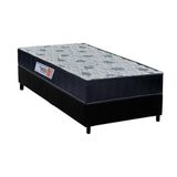 Cama Box Solteiro: Colchão Ortopédico Orthoflex Sogni Pillow Top + Base Camurça Black(88x188)