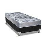 Cama Box Solteiro: Colchão Anatômico Ortobom D28/ep Fort Tech Iso 60 + Base Crc Suede Black(88x188)