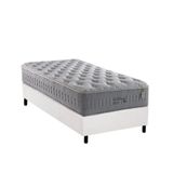 Cama Box Solteiro: Colchão Molas Anjos Masterpocket Ensacadas Soft Dream + Base Branco(88x188)