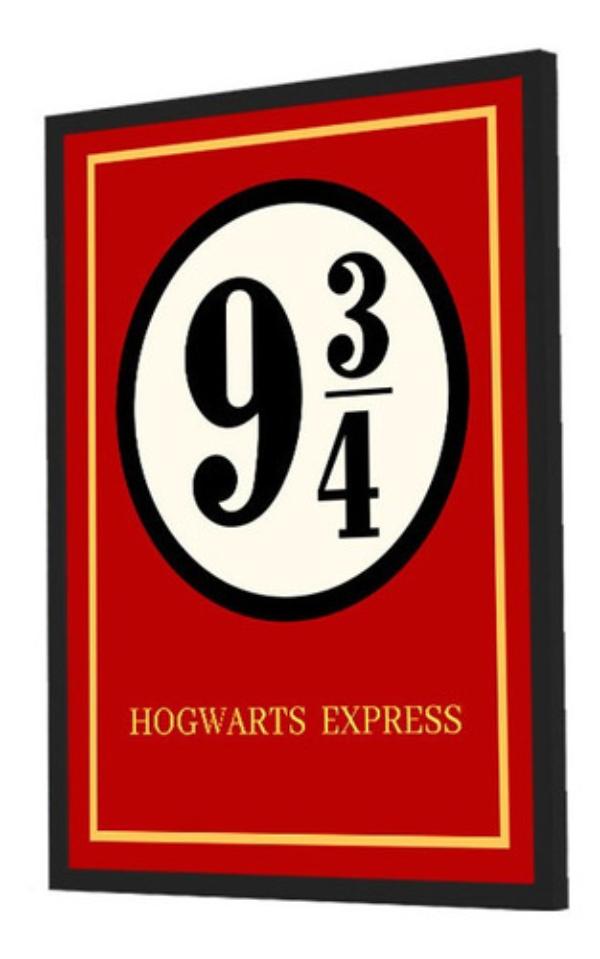 Quadro Decorativo Harry Potter Plataforma 9 3/4 A3