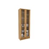 Cristaleira De Cozinha Cr6002 2 Portas C/ Vidro 64cm Natural - Tecno Mobili