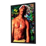 Quadro Decorativo Rapper Tupac Shakur Grande 53x73cm