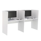 Escrivaninha Office 2 Lugares Letonia Branco