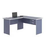 Escrivaninha Em L Com 02 Gavetas Chair Azul