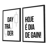 Quadro Decorativo Kit Day Trader Branco