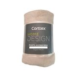 Manta De Microfibra Solteiro Corttex Bege 1,50m X 2,00m