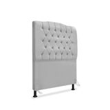 Cabeceira De Cama Box Solteiro 90 Cm Dunas - Veludo Cinza.