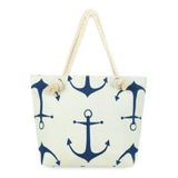 Bolsa Feminina Moda Praia Lona Ancora Marinheiro Corda