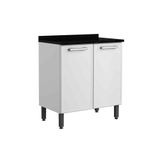 Balcão De Cozinha Modulado Gourmet 7120 2 Portas C/tampo Branco - Bertolini