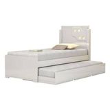 Cama De Solteiro Bibox Luiza Branco Com Auxiliar - Vitamov 0420810