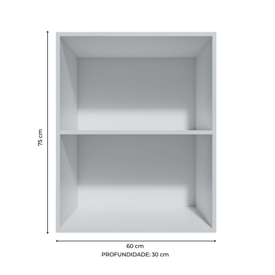 Armário Aéreo Cld 100% Mdf 60 Cm 2 Porta Branco Fosco